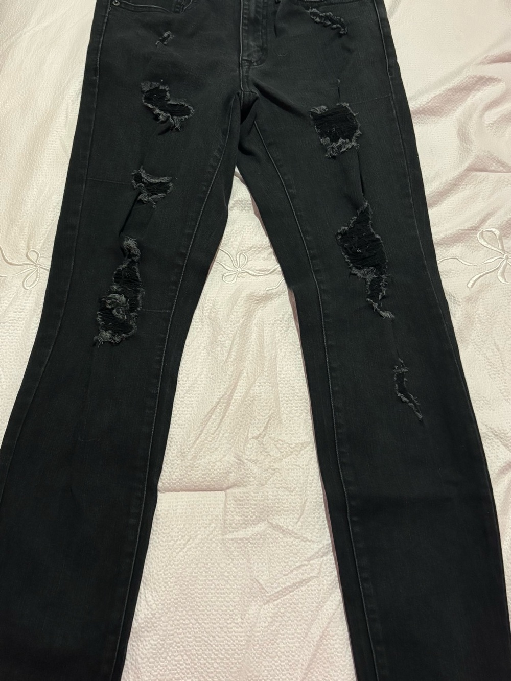 Aeropostale Black Distressed High Rise Jeggins